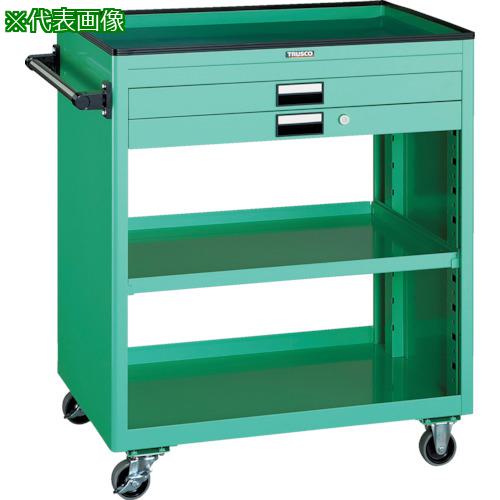 ■TRUSCO ツールワゴン 750X500 浅1深1引出付 ホワイト〔品番:NTS720W〕【4846842:0】[法人・事業所限定][直送元][店頭受取不可]