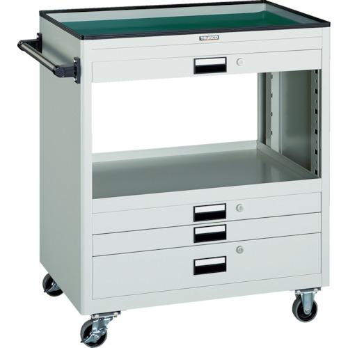 ■TRUSCO ツールワゴン 750X500 浅3深1引出付 ホワイト〔品番:NTS731W〕【4846907:0】[法人・事業所限定][直送元][店頭受取不可]