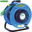 ■NICHIDO 電工ドラム 防雨防塵型LEDライトリール(照明付ドラム) 過負荷漏電保護兼用 20m〔品番:SDWEK2210W〕【4866258:0】[店頭...