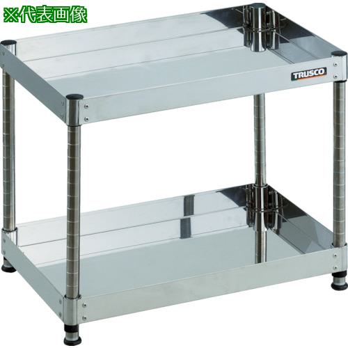 ■TRUSCO ステンレスワゴン 304クリーンフェニックス ラック型 750X500 2段〔品番:CPE3R672〕【4881222:0】[直送DS][店頭受取不可]