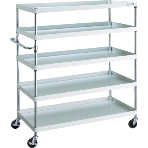 ■TRUSCO ツールワゴン フェニックスワゴン 省音 1200X600XH1500 5段 ホワイト〔品番:PEW15125W〕【4882164:0】[直送DS][店頭受取不可]