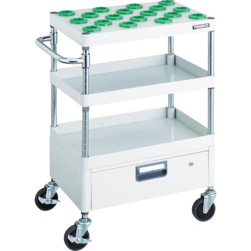 ■TRUSCO ツールワゴン フェニックスワゴン 省音 600X400 1段引出付 NT-40 ホワイト〔品番:PEWTL962BVW〕【4885660:0】[直送DS][店頭受取不可]