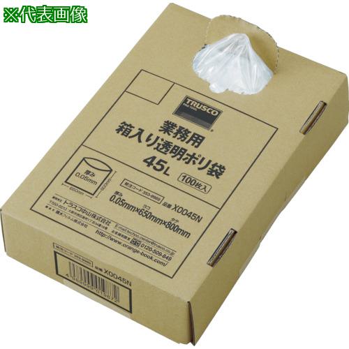 ■TRUSCO まとめ買い 業務用ポリ袋 透明・箱入り 0.05X120L (100枚入)〔品番:X0120N〕【4886437:0】[店頭受取不可]