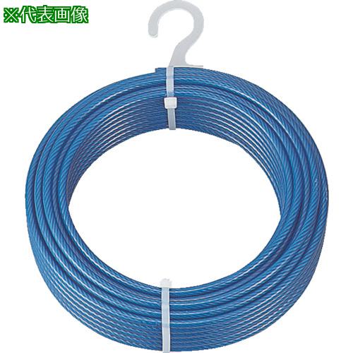 ■TRUSCO メッキ付ワイヤロープ PVC被覆タイプ Φ4(6)mmX50m〔品番:CWP4S50〕【4891252:0】[店頭受取不可]