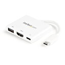 ■StarTech USBマルチハブ/USB-C/4K30Hz HDMI/60W PD/2x USB/TB3/WT〔品番:CDP2HDUACPW〕【489250...
