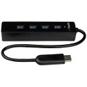 ■StarTech USBハブ/USB 3.0/USB-A - 4x USB-A/バスパワー/ブラック〔品番:ST4300PBU3〕【4892515:0】[法人...