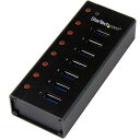 ■StarTech USBハブ/USB 3.0/USB-A - 7x USB-A/ACアダプター/壁面設置対応〔品番:ST7300U3M〕【4892539:0】...