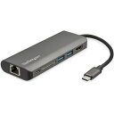 ■StarTech USBマルチハブ/USB-C/4K30Hz HDMI/60W PD/3x USB/LAN/SD〔品番:DKT30CSDHPD3〕【48925...