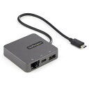 ■StarTech USBマルチハブ/USB-C/4K30Hz HDMI又はVGA/2x USB/LAN/TB3〔品番:DKT31CHVL〕【4892557:0...