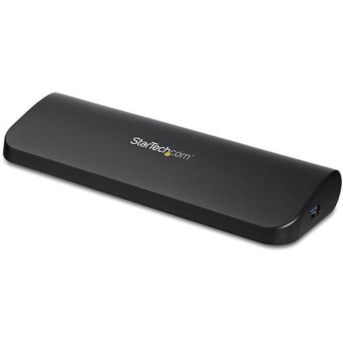 ■StarTech ドック/USB-A/2画面/HDMI & DVI/VGA/3x USB/LAN/AUX 〔品番:USB3SDOCKHDV〕【4892560:0】[法人・事業所限定][外直送元][店頭受取不可]