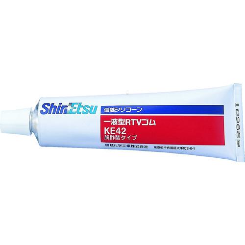 ■信越 RTVゴム一般工業用 100ml 白〔品番:KE42W100〕【4921119:0】[店頭受取不可]