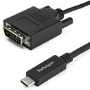 ■StarTech ディスプレイ変換ケーブル/USB-C - DVI/1m/1900x1200/ブラック〔品番:CDP2DVIMM1MB〕【4929742:0】...