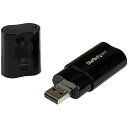 ■StarTech オーディオアダプター/USB-A /2x 3極ミニ/コンパクト/ブラック〔品番:ICUSBAUDIOB〕【4931430:0】[法人・事業所...