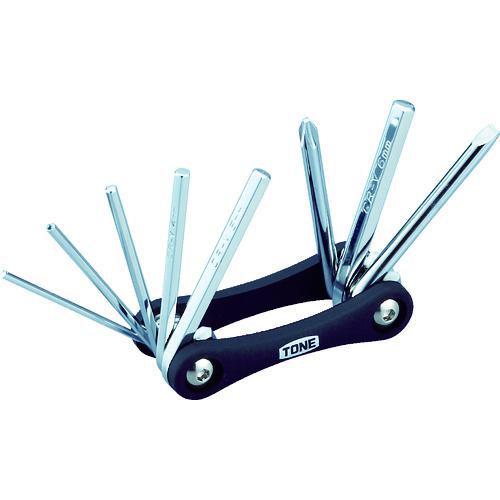 ■TONE 二輪車整備工具 マルチツール 8点セット〔品番:CMT8〕【4953045:0】[店頭受取不可]