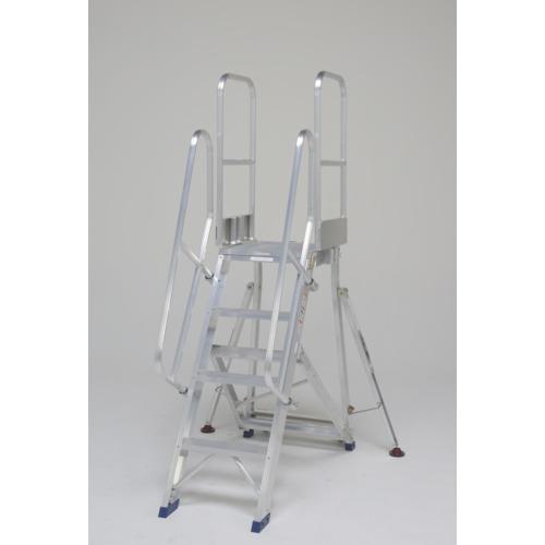 ■PiCa 折りたたみ式作業台 階段両手すり天場二方〔品番:DXRTE1〕【4963831:0】[送料別途見積り][法人・事業所限定][直送][店頭受取不可]