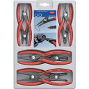 ■KNIPEX 8本組 精密スナップリングプライヤーセット〔品番:002004SB〕【4972376:0】 店頭受取不可