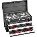 ■TONE 整備用工具セット ツールセット マットブラック 間口508×奥行232×高さ302mm 87点セット〔品番:TSXT95023BK〕【4991738...
