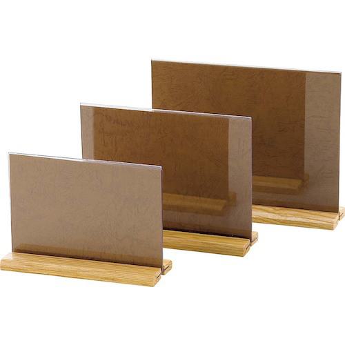 ■EBM 木製足付メニュー立て ナチュラル(中)15-306-26 15365〔品番:2470510〕【5014093:0】[送料別途見積り][掲外取寄][店頭受取不可]