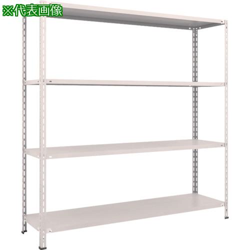 ■TRUSCO スチールラック 軽量棚 中棚ボルトレス型1800X450X1800 4段 ネオグレー〔品番:L66X14〕【5025796:0】[直送DS][店頭受取不可]