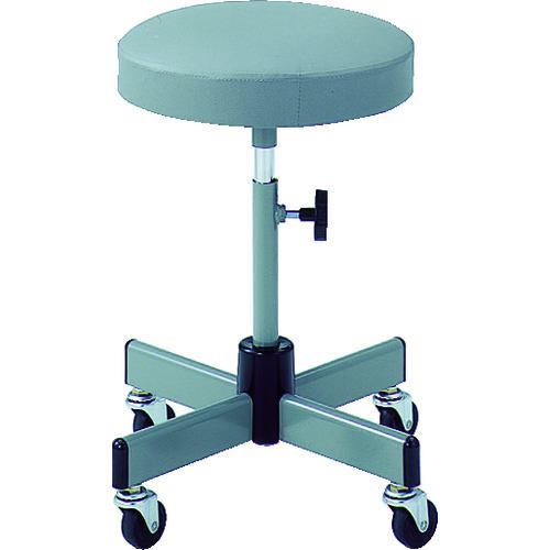 ■TRUSCO 作業用チェア Φ315XH460ー560 グレー〔品番:L60C〕【5036003:0】[店頭受取不可]