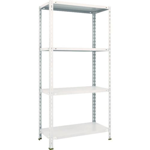 ■TRUSCO スチールラック 軽量棚 中棚ボルトレス型 875X450X1800 4段 ネオグレー〔品番:L63X14〕【5038324:0】[直送DS][店頭受取不可](3)