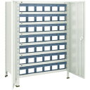 ■TRUSCO スチールラック 軽量棚扉付 875X300X1200樹脂引出透明小X42 ネオグレー〔品番:43VT808C7〕【5042712:0】[直送DS...