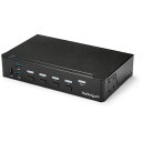 ■StarTech KVMスイッチ/4ポート/1画面/VGA/1920x1200/USB 3.0ハブ/AUX〔品番:SV431HDU3A2〕【5043014:0...