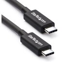 ■StarTech Thunderbolt 3 ケーブル/50cm/USB-C, DP互換/40Gbps/ブラック〔品番:TBLT34MM50CM〕【50430...