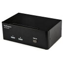 ■StarTech KVMスイッチ/2ポート/2画面/DP/4K60Hz/USB 2.0 ハブ/AUX〔品番:SV231DPDDUA2〕【5043028:0】[...