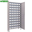 ■TRUSCO スチールラック 軽量棚扉付 875X300X1800樹脂引出透明小X66 ネオグレー〔品番:63VT812C11〕【5043646:0】[直送D...