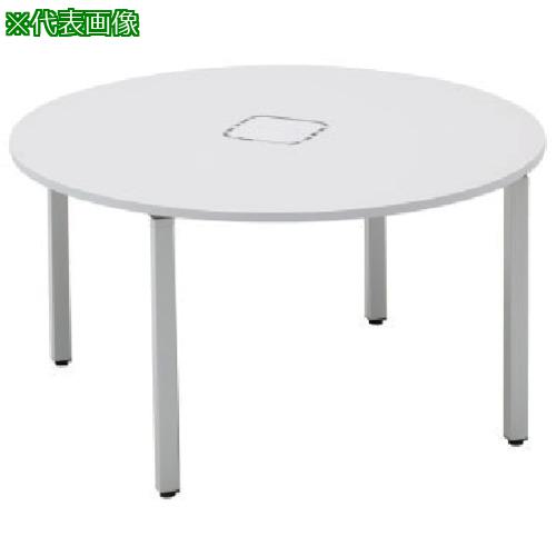 ■トヨスチール 円形テーブル アジャスター脚 1400 ナチュラルブラウン/ブラック〔品番:NTS1400RTNB〕【5067195:0】[送料別途見積り][法人・事業所限定][直送][店頭受取不可]