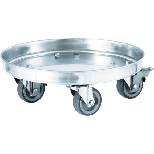 ■MONOVATE タンク運搬用ステンレス台車 SSゴム車 適用サイズ36〔品番:KM36〕【5096235:0】[店頭受取不可]