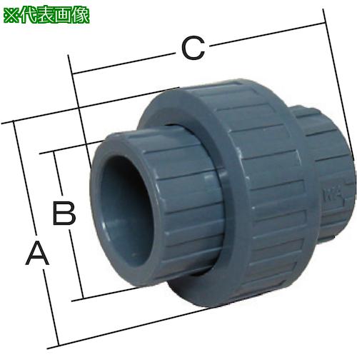 ■IWA 樹脂製(PVC)製 ユニオンジョイント 差込(接着)式〔品番:49UNIS15P〕【5100614:0】[送料別途見積り][掲外取寄][店頭受取不可]