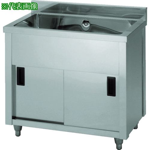 ■アズマ 一槽キャビネットシンク 600×450×800〔品番:AP1600K〕【5104823:0】[法人・事業所限定][外直送元][店頭受取不可]