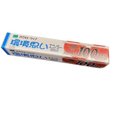 ■オカモト 環境思いエコノミ-30cmX100m巻〔品番:PE30〕【5105405:0】[店頭受取不可]