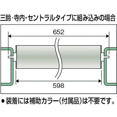 ■TRUSCOスチールローラーΦ60.5X2.3tW600S付〔品番:VL605W600〕【5116422:0】
