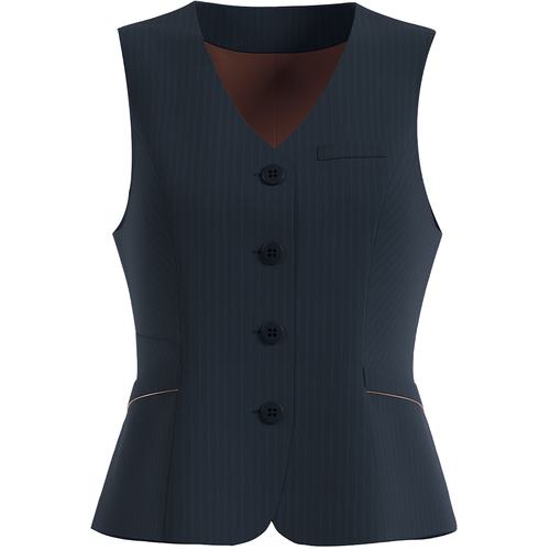 ■GROW ベルベット・ストライプベスト紺系09〔品番:GVEL2258K609〕【5209810:0】[送料別途見積り][掲外取寄][店頭受取不可]