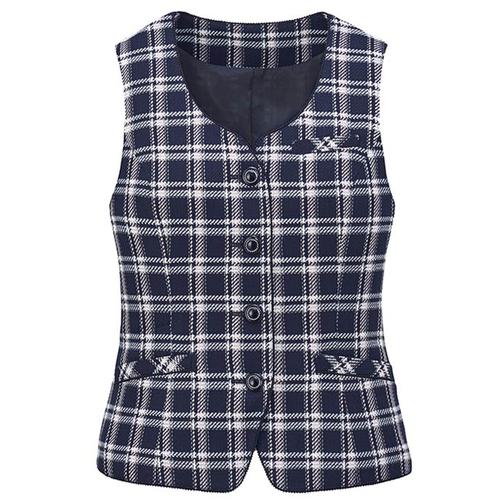 ■GROW ティアラ・チェックベスト紺系17〔品番:GVEL1962K517〕【5209847:0】[送料別途見積り][掲外取寄]..