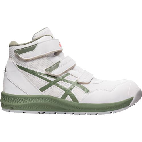 ■ASICS ウィンジョブCP216 ホワイトXライケングリーン 28.0cm〔品番:1273A076.10028.0〕【5211286:0】[店頭受取不可]