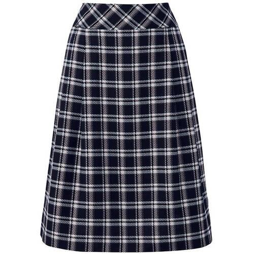 ■GROW ティアラ・チェックタックスカート紺系09〔品番:GSKL1963K509〕【5217735:0】[送料別途見積り][..