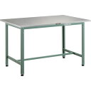 ■TRUSCO 軽荷重作業台(300kg)AE型 1200X750XH740 ステンレス張り グリーン色〔品番:AES1200〕【5222613:0】[法人・事...