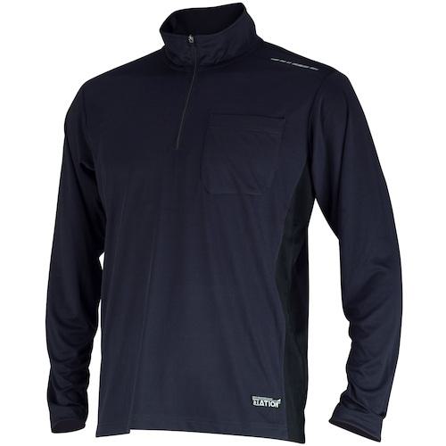 ■カジメイク 8849 冷感プリント長袖ZIP ネイビー M〔品番:884955M〕【5236187:0】[送料別途見積り][掲外取寄][店頭受取不可]