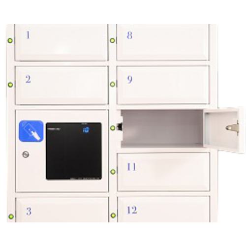 ■仁張 ICカードタッチレスロッカー スタンダードスタイル ホワイト 675×300×1700〔品番:NTLS16〕【5252813:0】[送料別途見積り][法人・事業所限定][外直送][店頭受取不可]