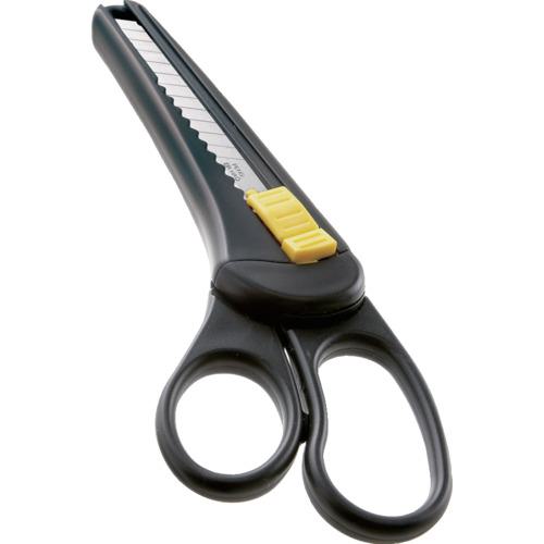 ■サンスター文具 カッター付ハサミ・BK〔品番:S3725030〕【5252818:0】[店頭受取不可]