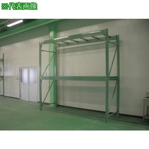 ■双福鋼器 パレットラック 1000kg 3000×2100×900 ビーム2段 単体 ライトグリーン〔品番:GP13021D092TG〕【5260209:0】[送料別途見積り][法人・事業所限定][外直送][店頭受取不可]