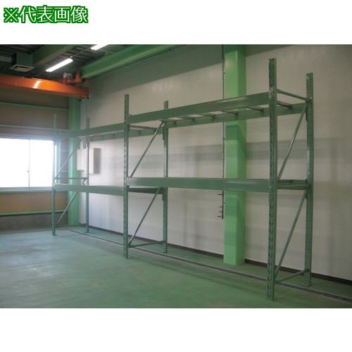 ■双福鋼器 パレットラック 1000kg 3000×2500×1100 ビーム2段 増連 ライトグリーン〔品番:GP13025D112ZG〕【5260240:0】[送料別途見積り][法人・事業所限定][外直送][店頭受取不可]
