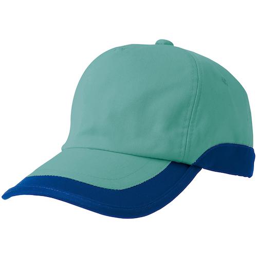 ■アイトス ワークキャップ AZ8618-027 ターコイズ×ネイビー フリーサイズ〔品番:AZ8618027〕【5290559:0】[送料別途見積り][掲外取寄][店頭受取不可]