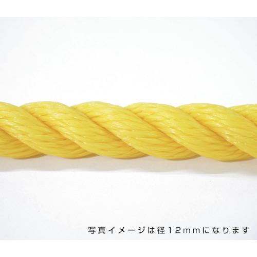 ■グリーンクロス ポリエチレンロープ 黄 8mm 100m巻〔品番:6300040574〕【5309624:0】[送料別途見積り][法人・事業所限定][外直送][店頭受取不可]
