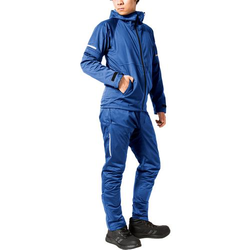 ■Makku エラスティコニットレインジャケット ブルーEL〔品番:AS8304D〕【5326018:0】[送料別途見積り][掲外取寄][店頭受取不可]