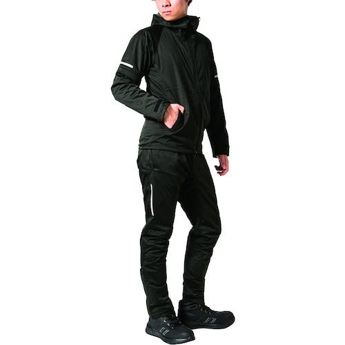 ■Makku エラスティコニットレインジャケット ブラックS〔品番:AS8300L〕【5327524:0】[送料別途見積り][掲外取寄][店頭受取不可]